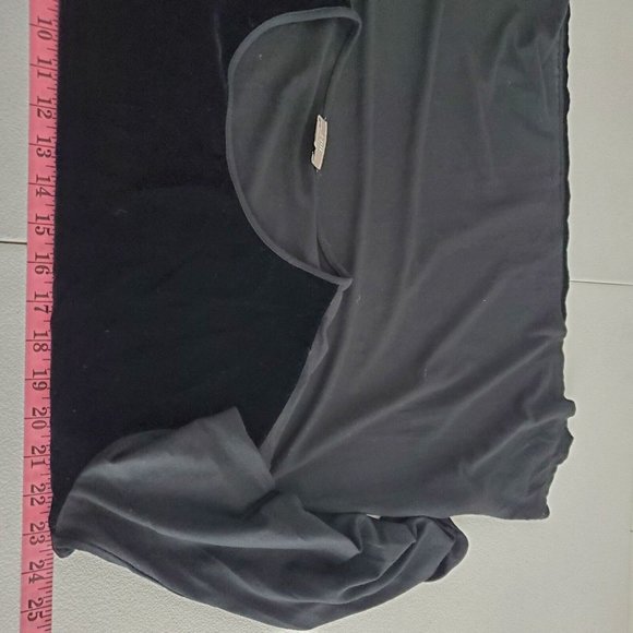 J Jill Wearever Womens Black Velour Tunic Blouse Size M Mixed Media Long Sleeve - Picture 4 of 8
